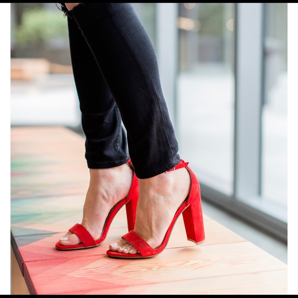Steve Madden red Carrson heels